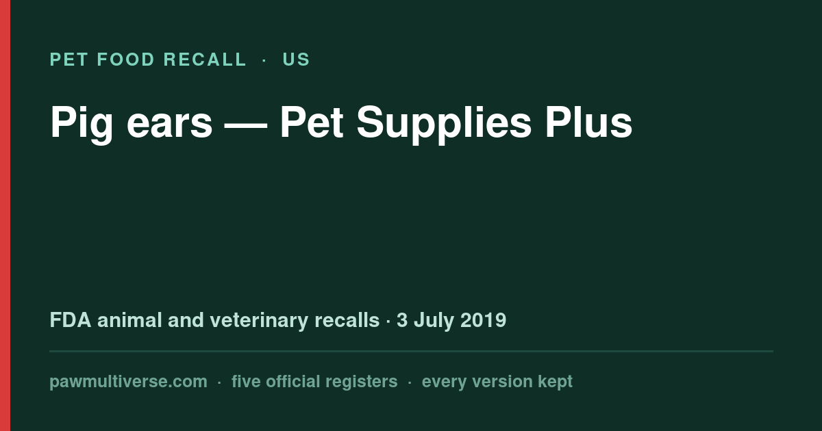 PSP recall: Pig ears