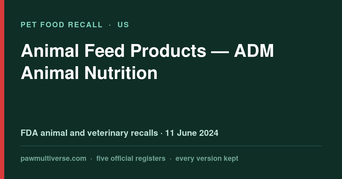 Grostrong, MoorMan's, MaxLean, Roughage Buster, Pen Pals, Patriot, Goat Power, Juniorglo, Rack Plus, Seniorglo recall: Animal Feed Products