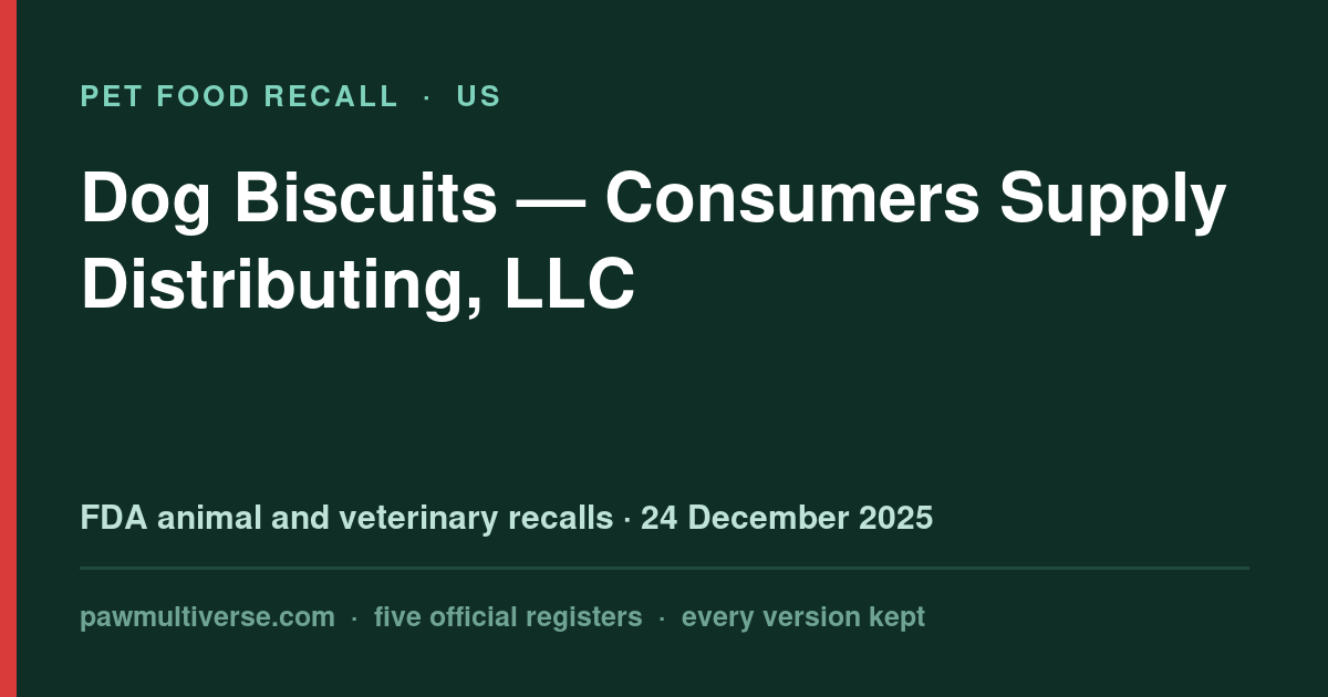 Country Vet, Heartland Harvest recall: Dog Biscuits